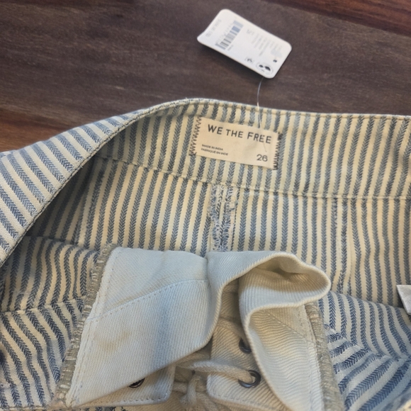Smooth Sailing Cropped Jeans Striped Lace-Up High-Waisted Pants Size 26 - Picture 10 of 13